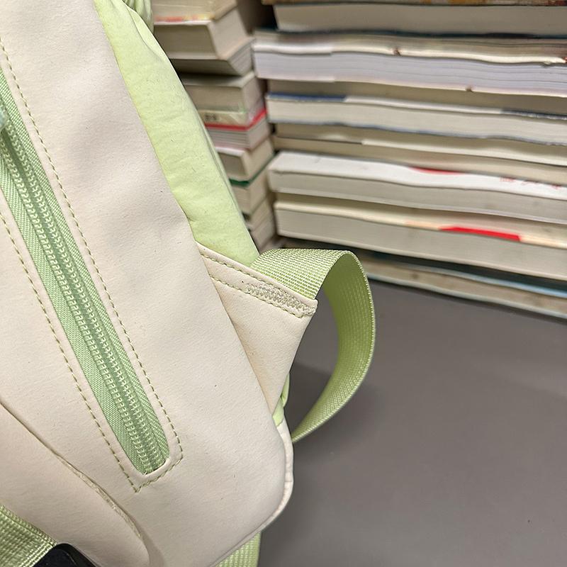 Color Block Women's Backpack Student's Large Capacity Schoolbag Travel Backpack