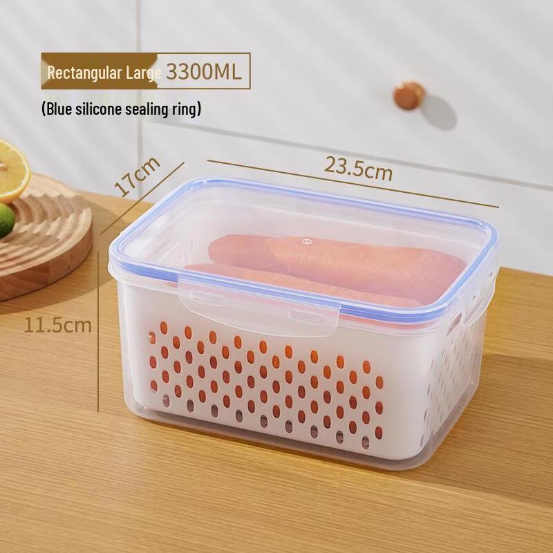 Double-Layer Draining Food Storage Box
