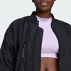Adidas X Stella McCartney Pure Color Badge Logo Bomber Jacket Women Outerwear Black IP1370