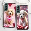Lovely Puppy Heart Dogs Phone Case For Samsung Galaxy S22 S25 Ultra S21 S10 Plus S26 Edge S20 S23 S24 FE Cover Silicone Soft