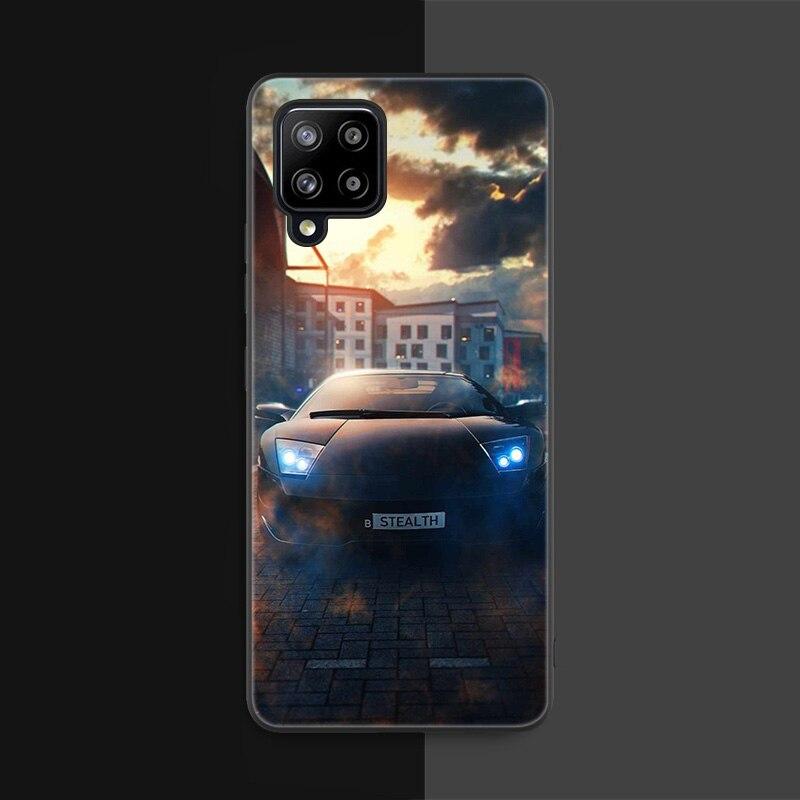 Cool Sports Car Phone Case For Samsung Galaxy A12 A02S A22 A32 A52 A72 A71 A51 A41 A31 A21 A11 A50 A70 A10S A20S Black Cover