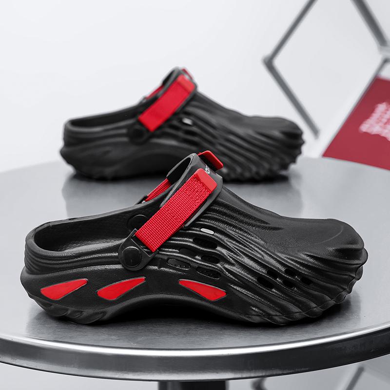 

Мода Большой размер 46 47 Лето Новые Мужские Роскошные Сабо Сандалии Мужские Сабо Тапочки Мужские Садовые Туфли Мужские и Женские Повседневные Шлепанцы Мужская Обувь 40 чёрный