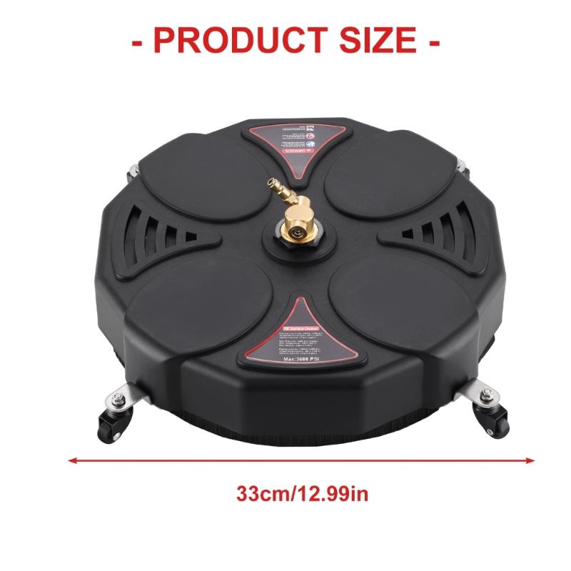 Professional Grades 13Inch Power Washer Surfaces Cleaner 3600PSI Capacity With Sand Resistant Nozzle System