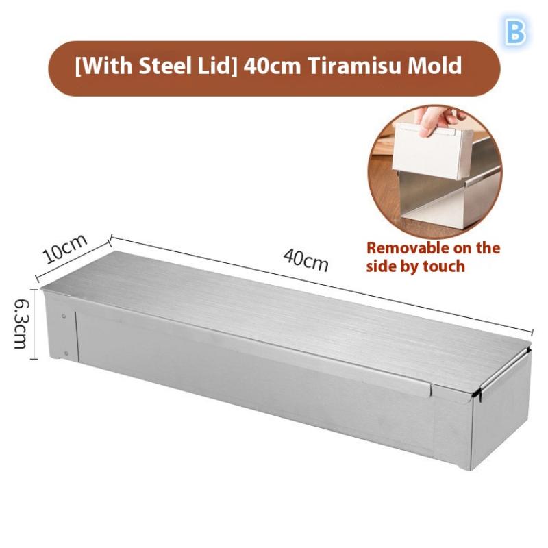 Rectangle Cake Pan Nonstick Tiramisu Pan Cake Baking Tray Stainless Steel Tiramisu Dessert Making Molds Multifunction Cheesecake