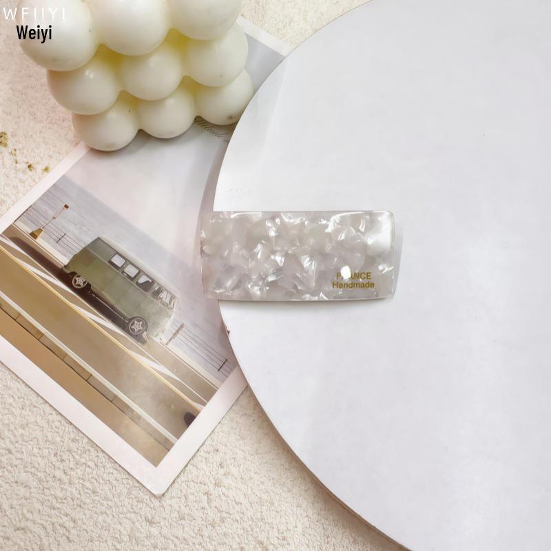 

Retro Versatile Acetate Rectangular Bangs Clip: Multi-color, Elegant Korean Style Daily Hair Accessory