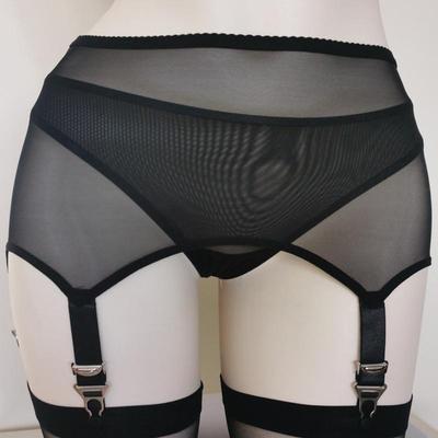 Retro High-Waist 6-Strumpfbandgürtel mit verstellbarer Metallschnalle - Europäische & Amerikanische Stil Dessous auf Lager