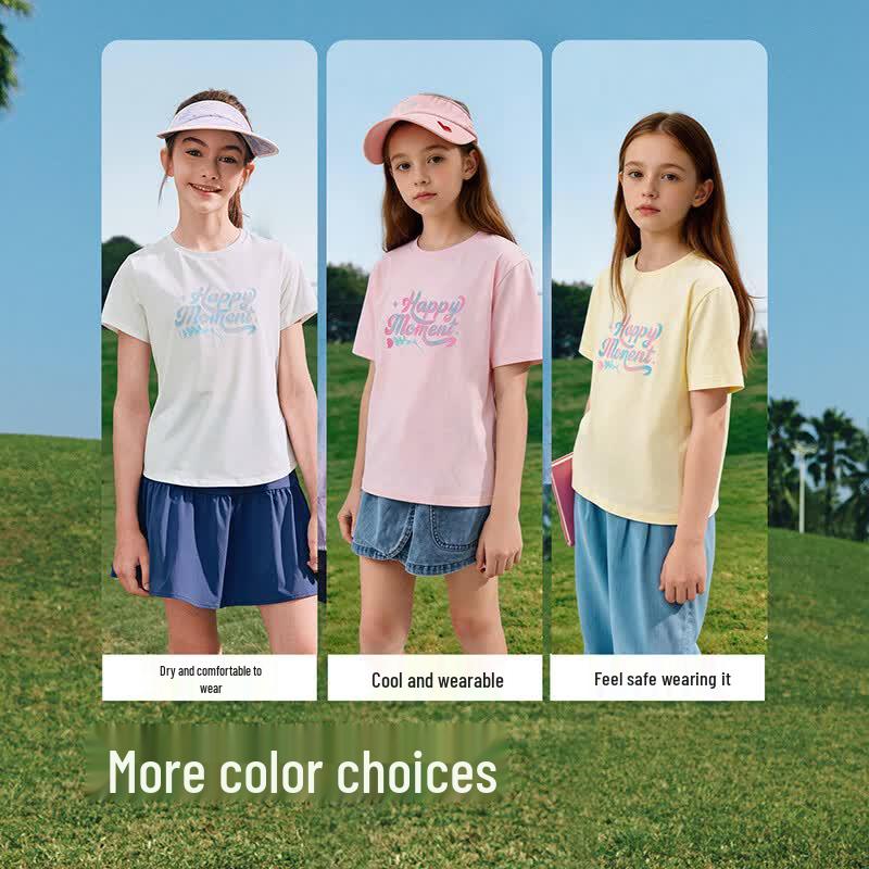 Balabala Girls' Short Sleeve T-Shirt