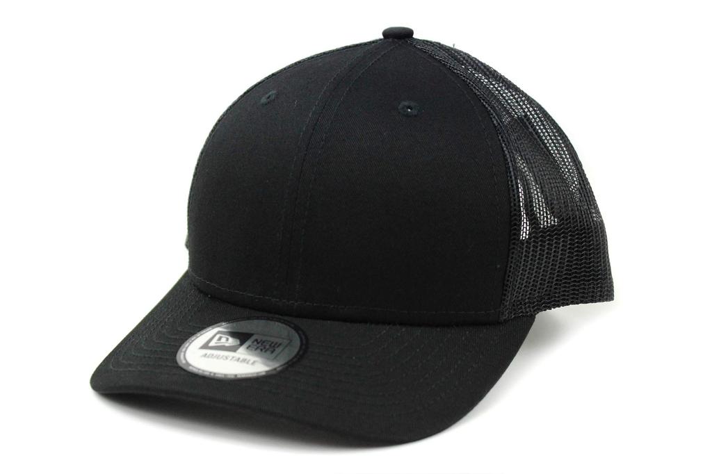 New Era Trucker Cap Low Profile Snapback Black/Black