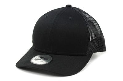 New Era Trucker Cap Low Profile Snapback Black/Black