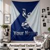 Wall Hanging Tapestry With Custom Name & Text, Tottenham Hotspur FC Decorative Tapestry For Bedroom