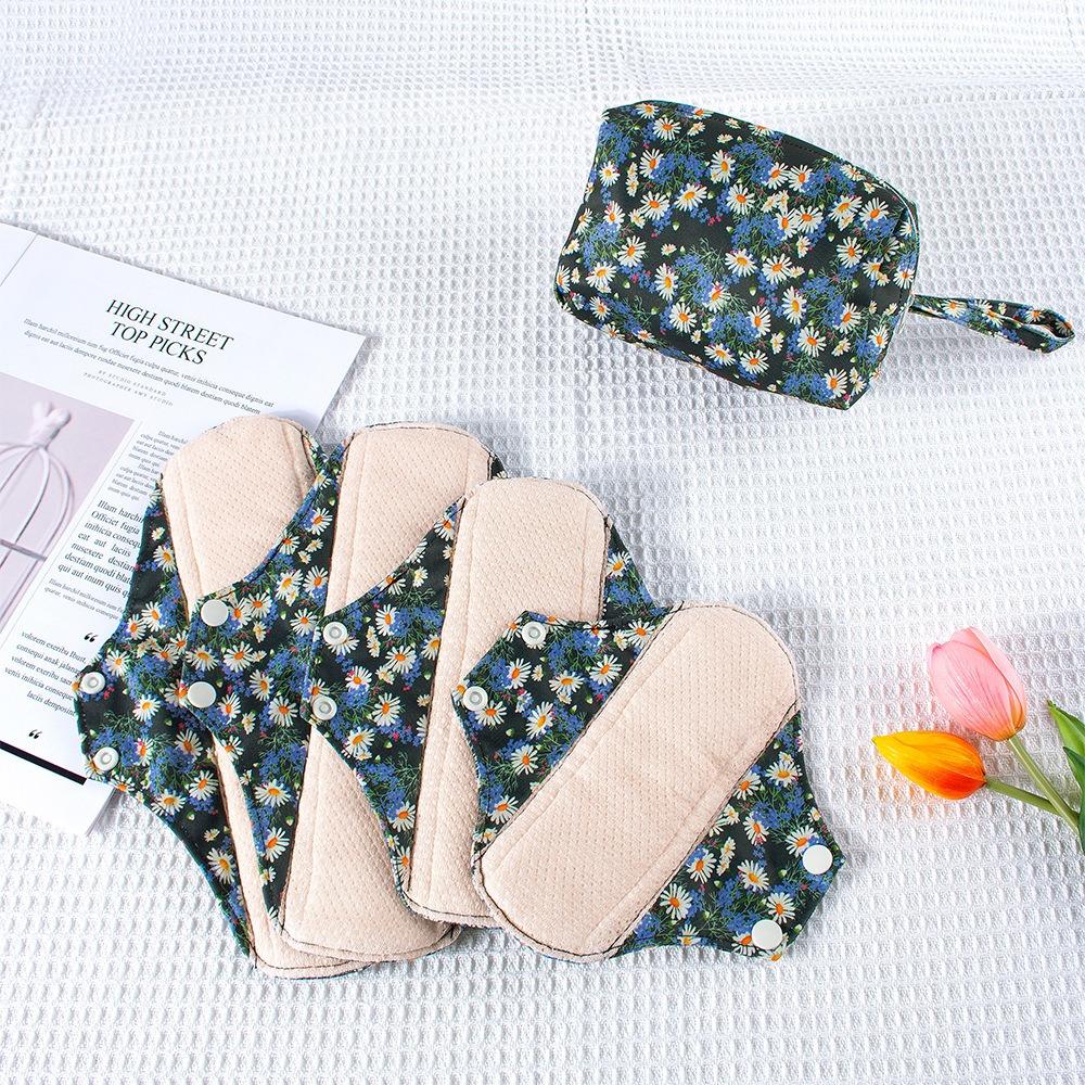 5Pcs/Set Cotton Sanitary Napkins Reusable Menstrual Pads High Quality Panty Liners