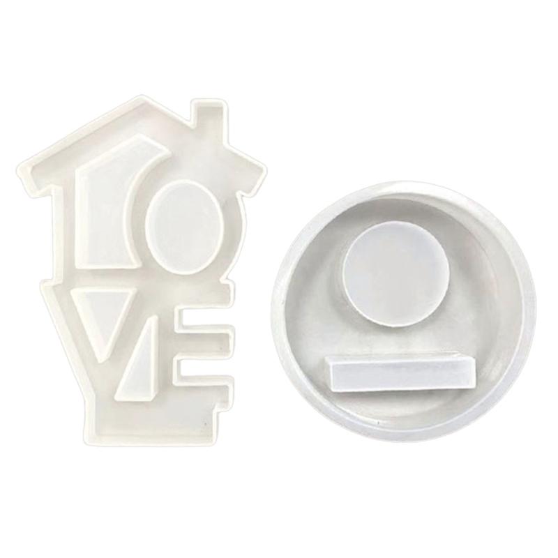 

Sturdy Silicone Letter Molds for Candlestick Holders, Easy Demold Elegant Molds Home Accessory Craft Supplies, 2pcs 1