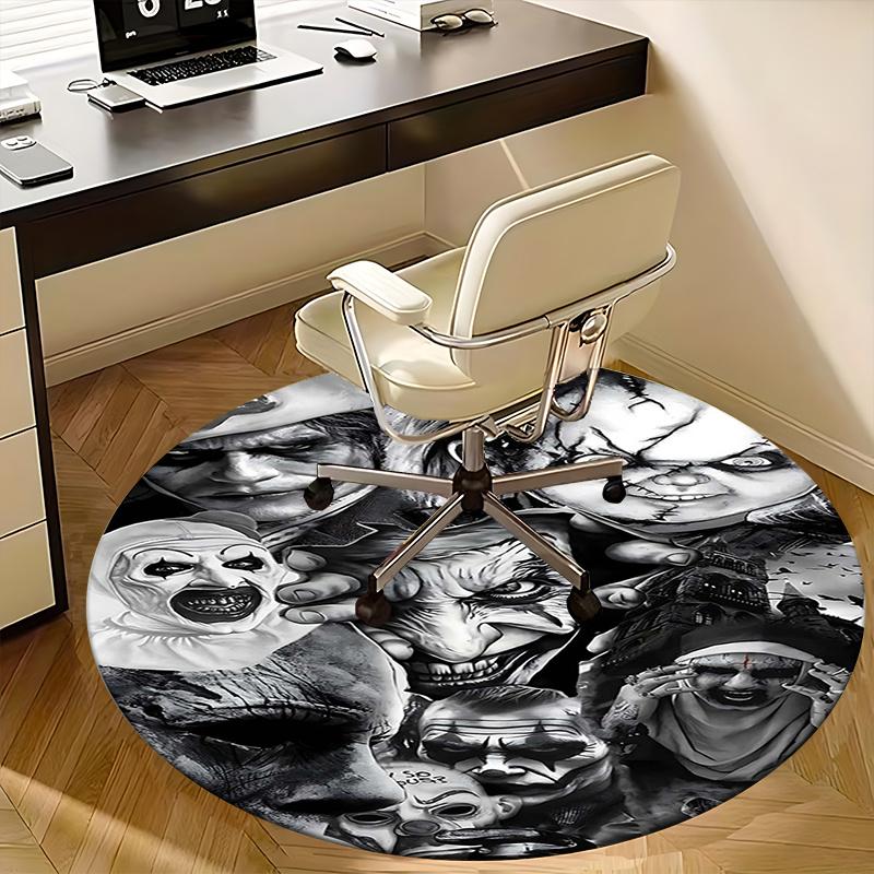 Horror Movie Characters,Halloween Decorations Chair mat Round Rug Office carpet, Non slip, Suitable for Living Rooms, Bedrooms,Decor1205841a