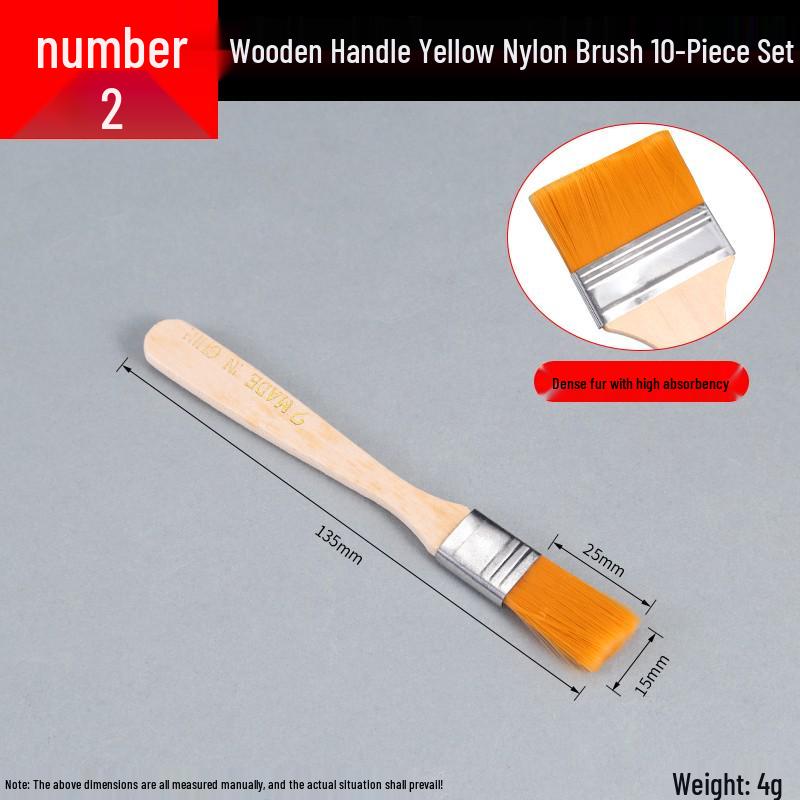 Nylon Soft Bristle Industrial Paint & Art Brush - Small BBQ & Lab Use