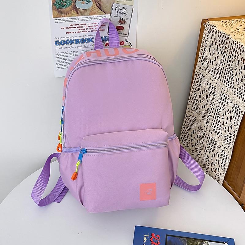 New Fashion Color Block Cute Backpack For Teens Lightweight And Stylish Shoulder Bag With High Color Value