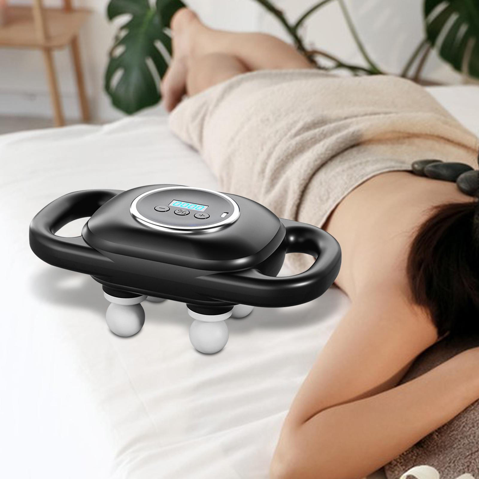 

Ручной массажер профессиональный с 4 головками для шеи, рук, ног чёрный