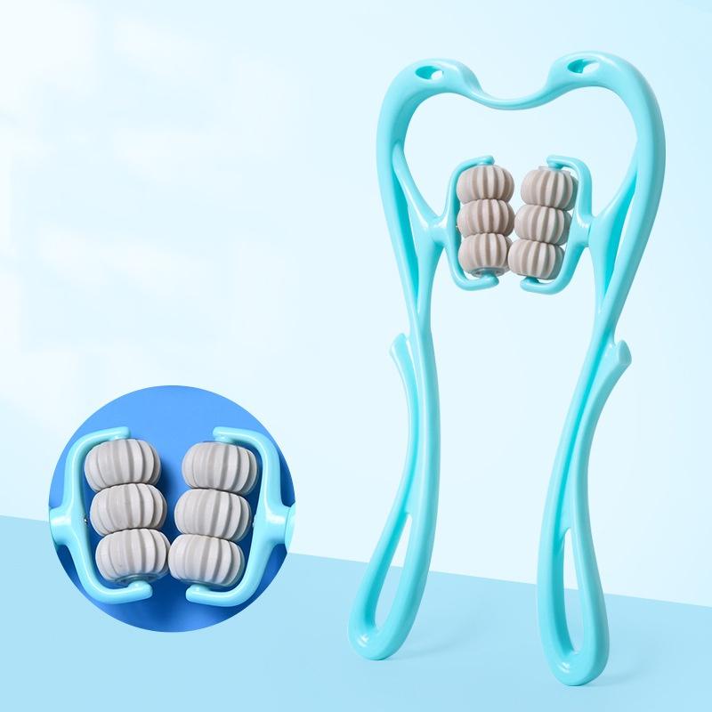 Plastic Point Pressure Therapy 6 Massage Roller Neck Massager For Shoulder Neck