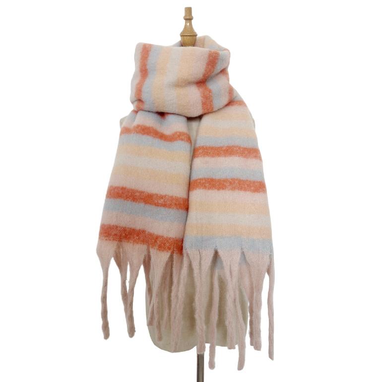 

Европейский и американский осенне-зимний новый стиль длинная кисточка двухсторонняя толстая пряжа петли толстая кисточка шарф шаль накидка 215x40cm