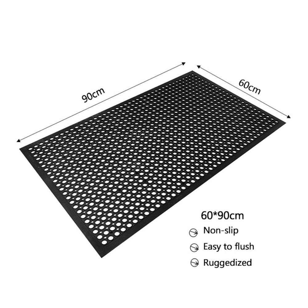New Rubber Rubber Matting Black Anti Slip Door Rug Modern Style Door Mat Home Kitchen