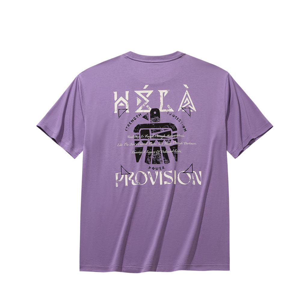 Anta Kyrie Series Fashion Casual Short Sleeve T-Shirt Unisex Tops Plum-Purple 172631101-2