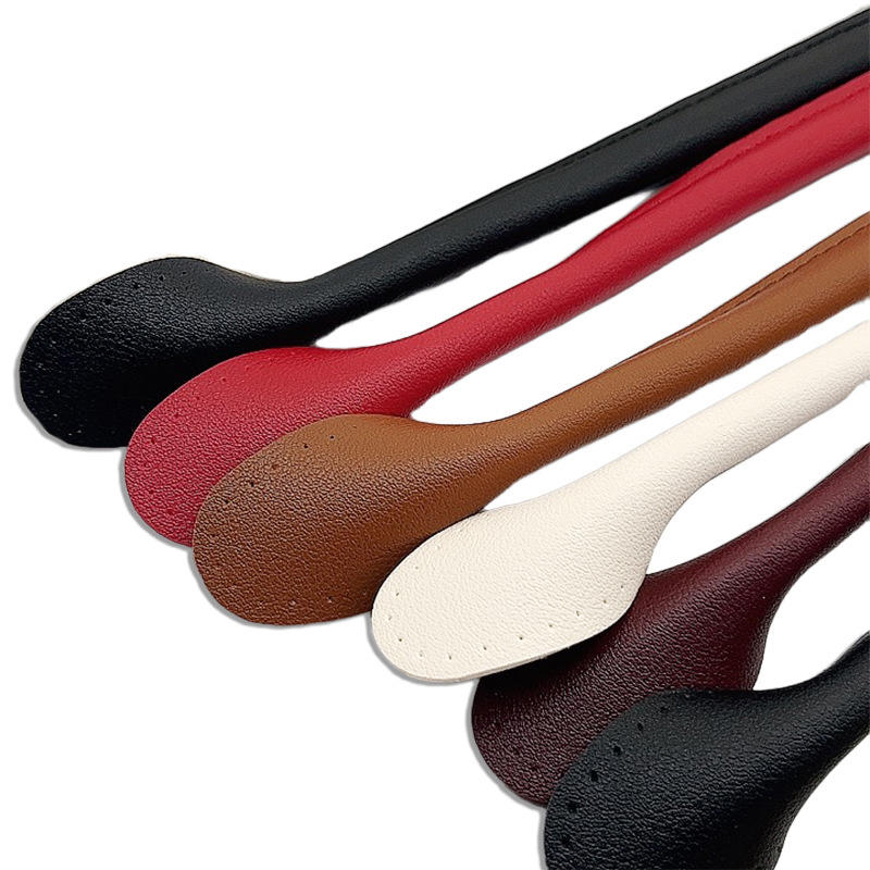 1-5Pairs 41cm Bag Strap DIY Bag Accessories PU Leather Black White Brown Handle Strap With Pinholes Detachable Handbag Band