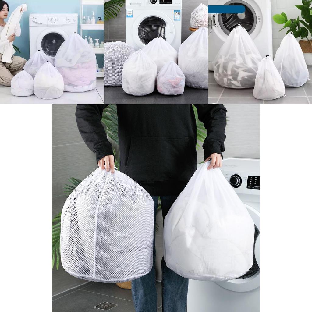 Versatile Large Mesh Net Wash Bags For Delicate Laundry Items And Easy Storage