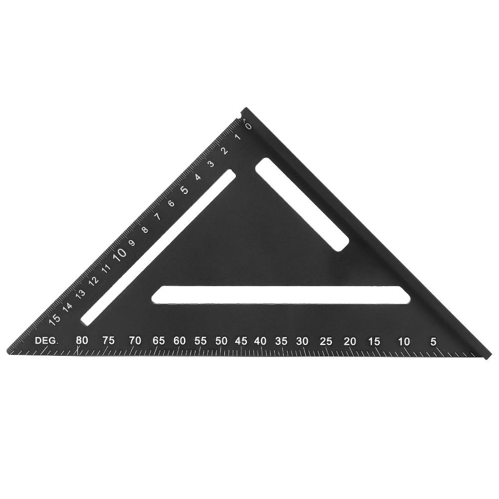 

Woodworking Triangular Ruler Aluminum Alloy Industrial Protractor Tools 0.90 degrees 1mm