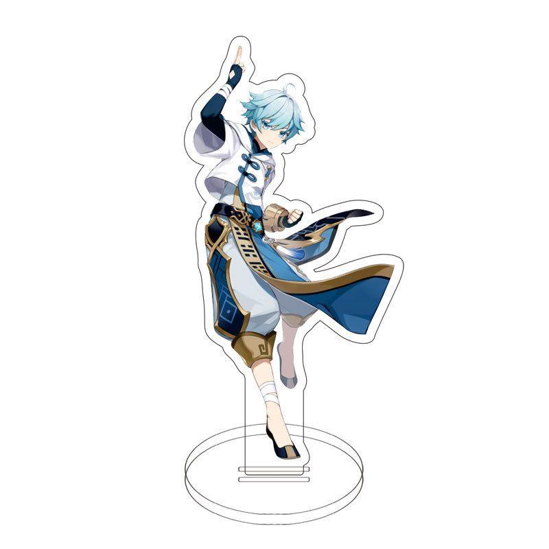 Game Genshin Impact Acrylic Figure Stand Klee Keqing Ganyu Display Desktop