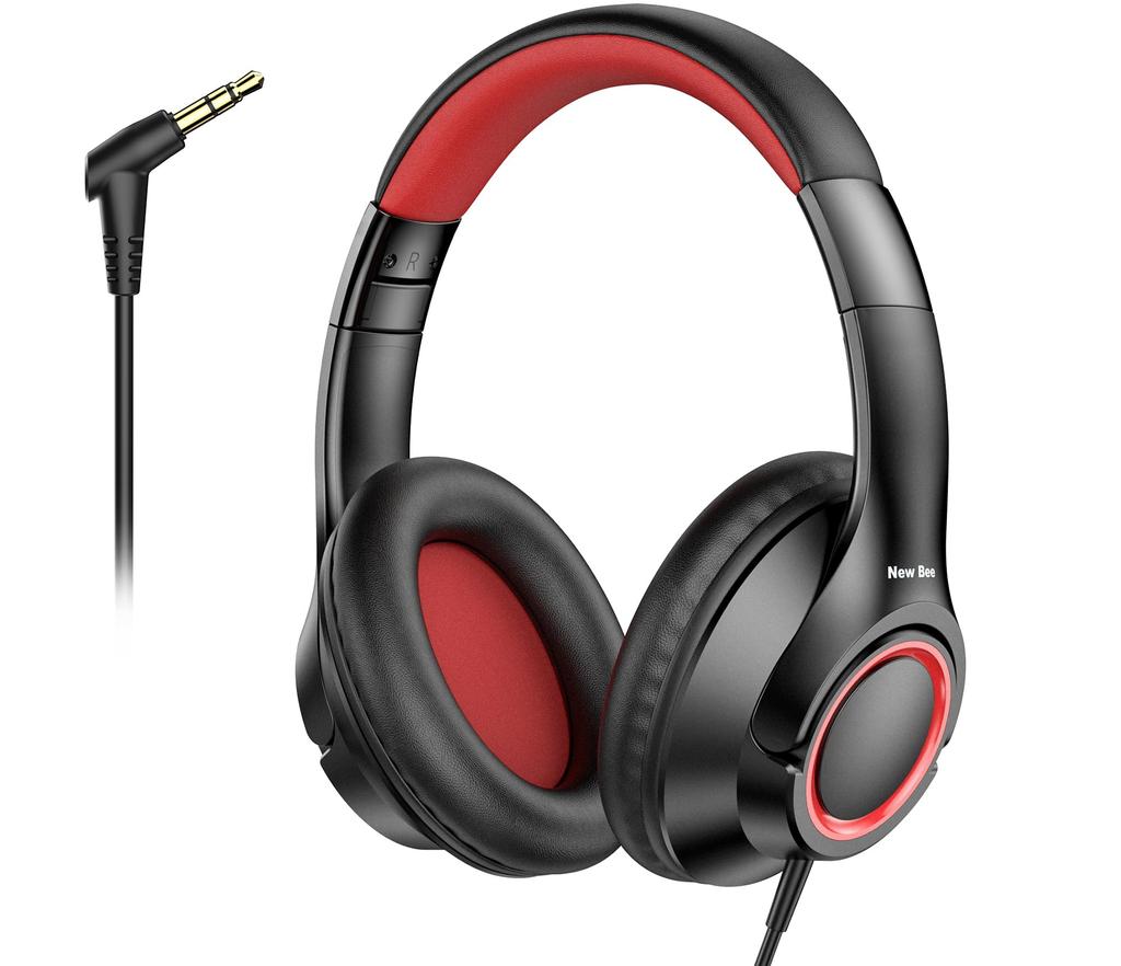 KH30 Kids' Wired 3.5mm Headphones with Adjustable Volume Limit and Folding