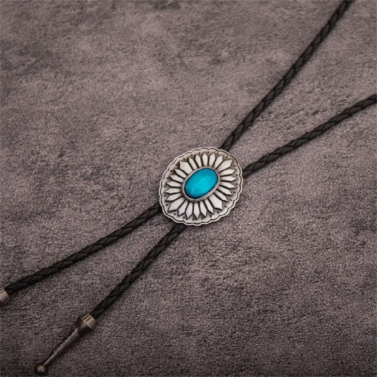 Country Embossed Bolo Tie Unisex Shirt Neck Tie Adult Rodeos Rope Tie Necklace
