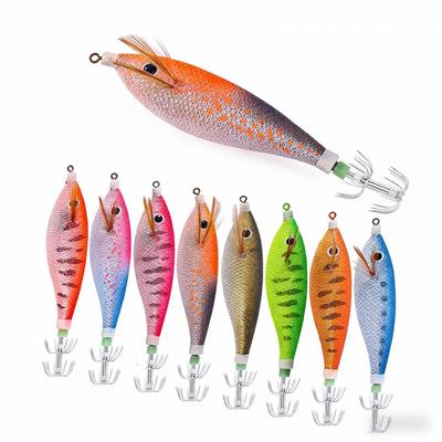 Luminous Wooden Shrimp Lure11CM13GSet of Universal Squid Hooks for Saltwater and Freshwater Fishing Hard Bait Fishing Lure