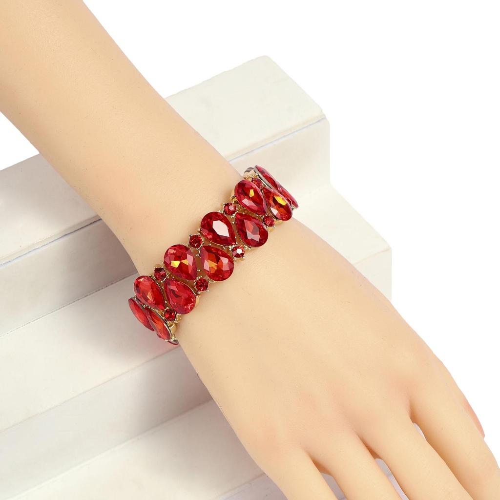 Damen Europäisch & Amerikanisch Hochzeit Abend Schmuckset: Halskette, Ohrringe, Armband