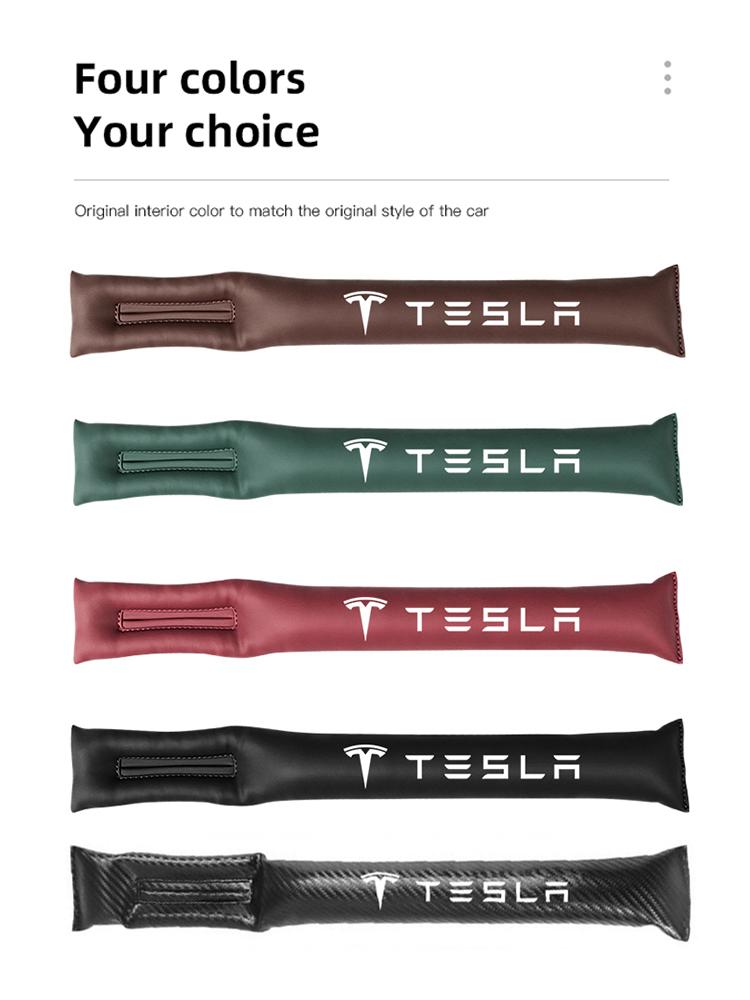 2 Stück Auto-Sitzspalt Dichtungsstreifen Polster Seitennaht Füllstopfen Für Tesla Model-3 Model-S Model-X Model-Y Cybertruck Roadster