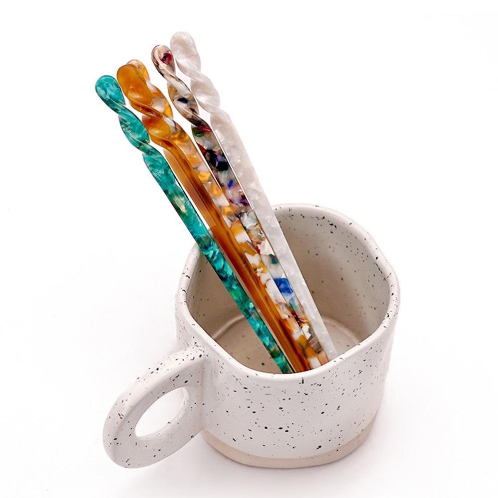 2PCS Chinese Style Hair Sticks Vintage Acetate Resin Chopstick Women Hairpins   Pin Headwear Wedding Hair Jewelry Accessories