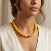 Square Bead Women Clavicle Chain Choker Sweater Chain Fashion Acrylic Necklace  Ladies Gift