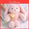 Plush Doll Rabbit Ornament With Flower Pattern For Romantic Gifts And Room Decor