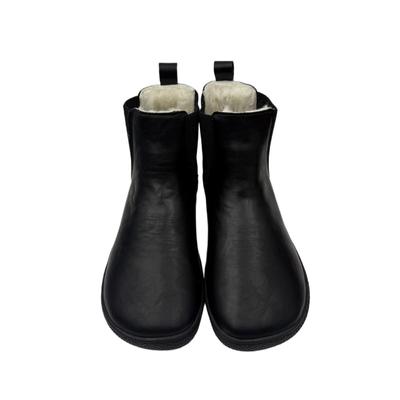 Winter Chelsea Barefoot Genuine Leather Winter Boots  Warm Real Natural Fur Linning And Insole Women Zero Drop Sole
