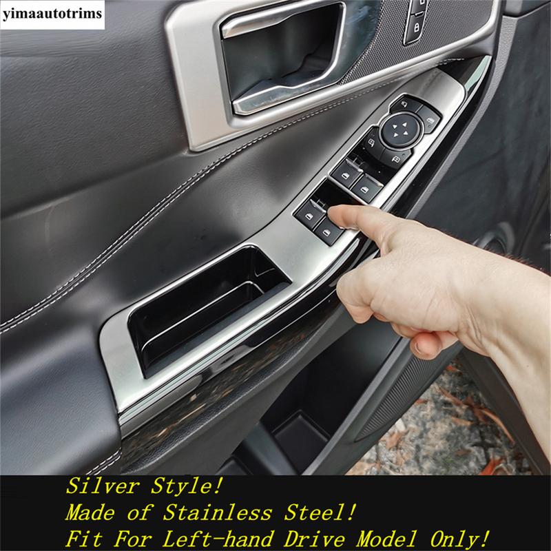 Car Door Window Glass Lift Buttons Control Switch Panel Cover Trims For Ford Explorer 2024 2025 Accessories