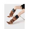 Willow Cleats, Buckle Shoes, High-heeled Pleated Boots, Fashion Boots for Women