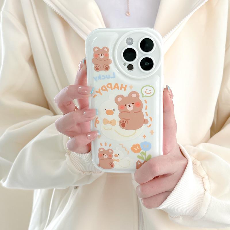 Zhitai Creative Cartoon Air Cushion Case for iPhone 15/14/12/11