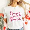 Team Bride Bridesmaid T-Shirt Spanish Girls Bachelorette Hen Party for Women Blouses Single Farewell Tops Bridal Wedding Tees