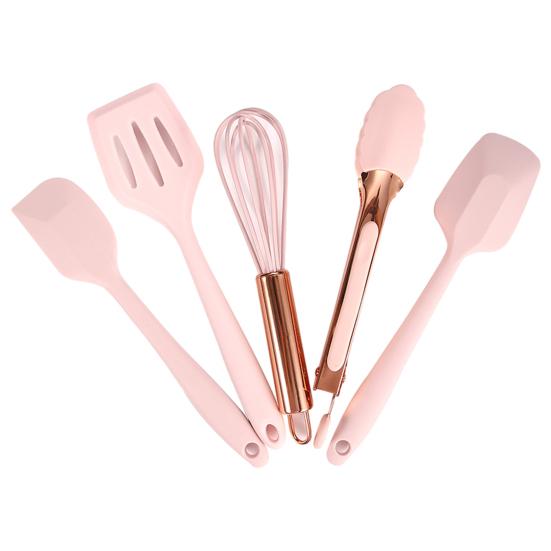 Silicone Kitchenware Food Clip Whisk Spoon Scraper Spatula Set Odorless Heat Resistant