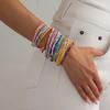 Colorful Rice Bead Women's Bracelet Set Candy Color Summer Vacation Beach Charm Jewelry Girl Gift
