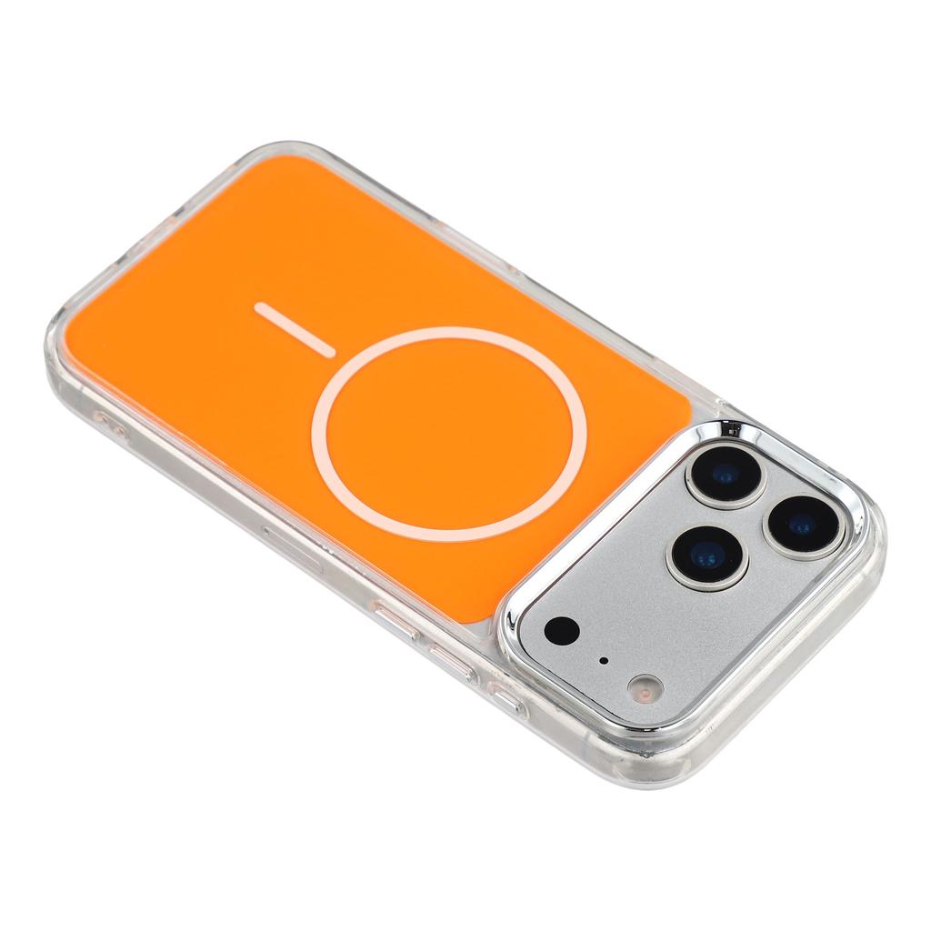 For iPhone 17 Pro Max Magnetic Case Electroplated Camera Frame TPU Acrylic Anti-drop Phone Back Cover Compatible with MagSafe