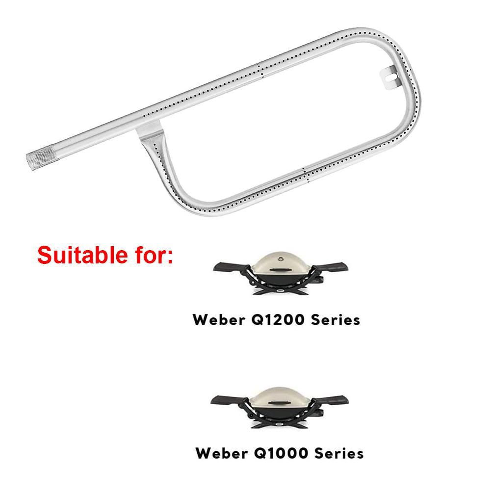17Inch Grill Burner Replacement Part 304 Stainless Steel Burner Tube Replacement for Weber Q100 Q120 Q1000 Q1200 BabyQ Model