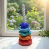 Colorful Rainbow Stacking Rings - Educational Infant Learning Toy