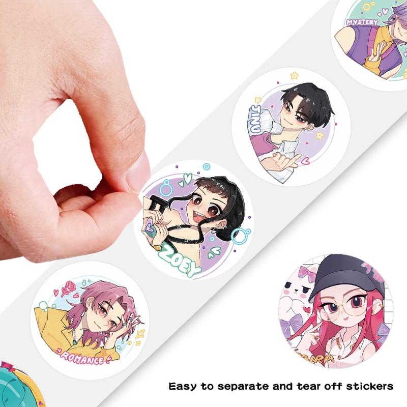 500Pcs/Roll Popular Anime  K-Pop Stickers Tiger Theme Diy Waterproof Decals For Scrapbook Phone Luggage Skateboard Laptop Decor