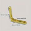 10Pcs Metal Supporting Hinges for Wooden Box Seven-character Small Hinge Five Golden Accessories Including Installation Screws