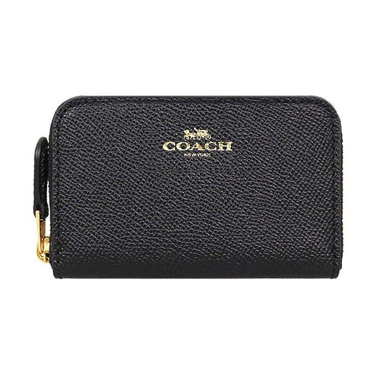 

Coach Zip Around Coin Case 12 Women Wallet Black 27569-IMBLK Basic Set (Bag+Dust Bag)