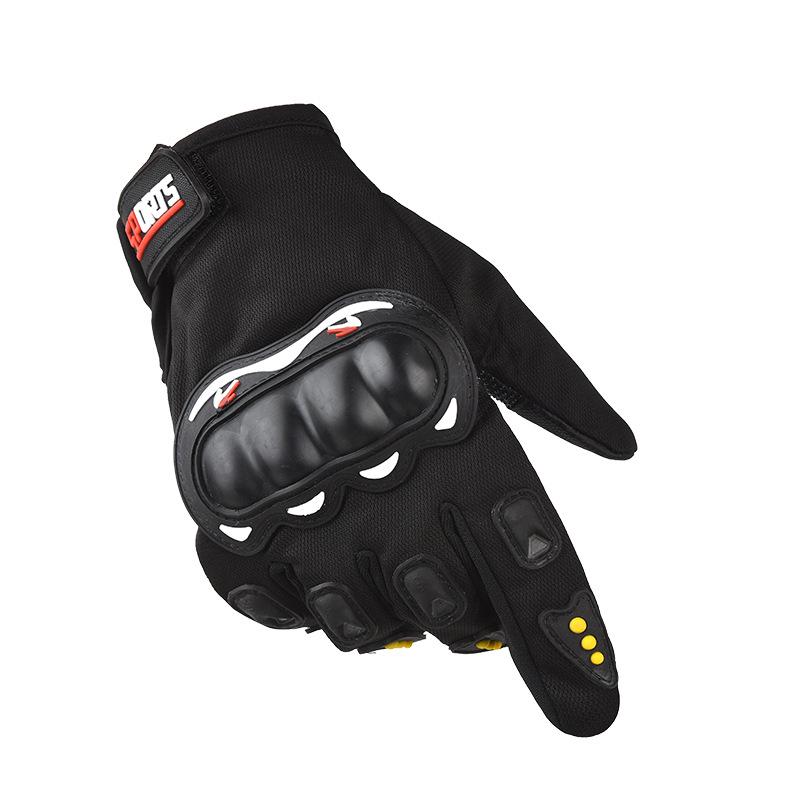 Men's Tactical Motorcycle Gloves - Half & Full-Finger Anti-Fall, Self-Defense, Cycling Protection for Food Delivery Riders.